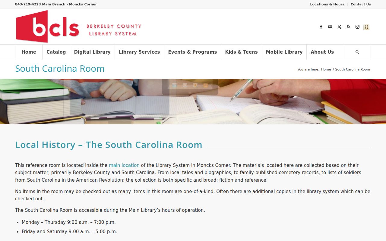 Goose Creek city directory research at the Berkeley County Library local history room